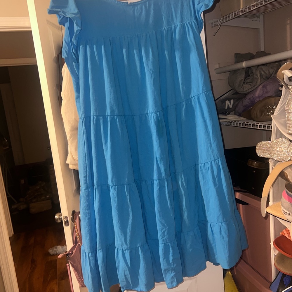 Blue slip on dress